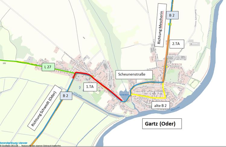 Ausbau der Bundesstraße in Gartz wird fortgesetzt