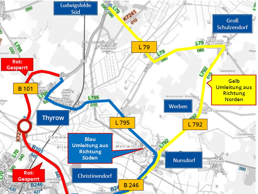 Dach eines orangenen Betriebsdienstfahrzeuges mit einer sogenannten Brücke mit der Aufschrift Streckenwacht