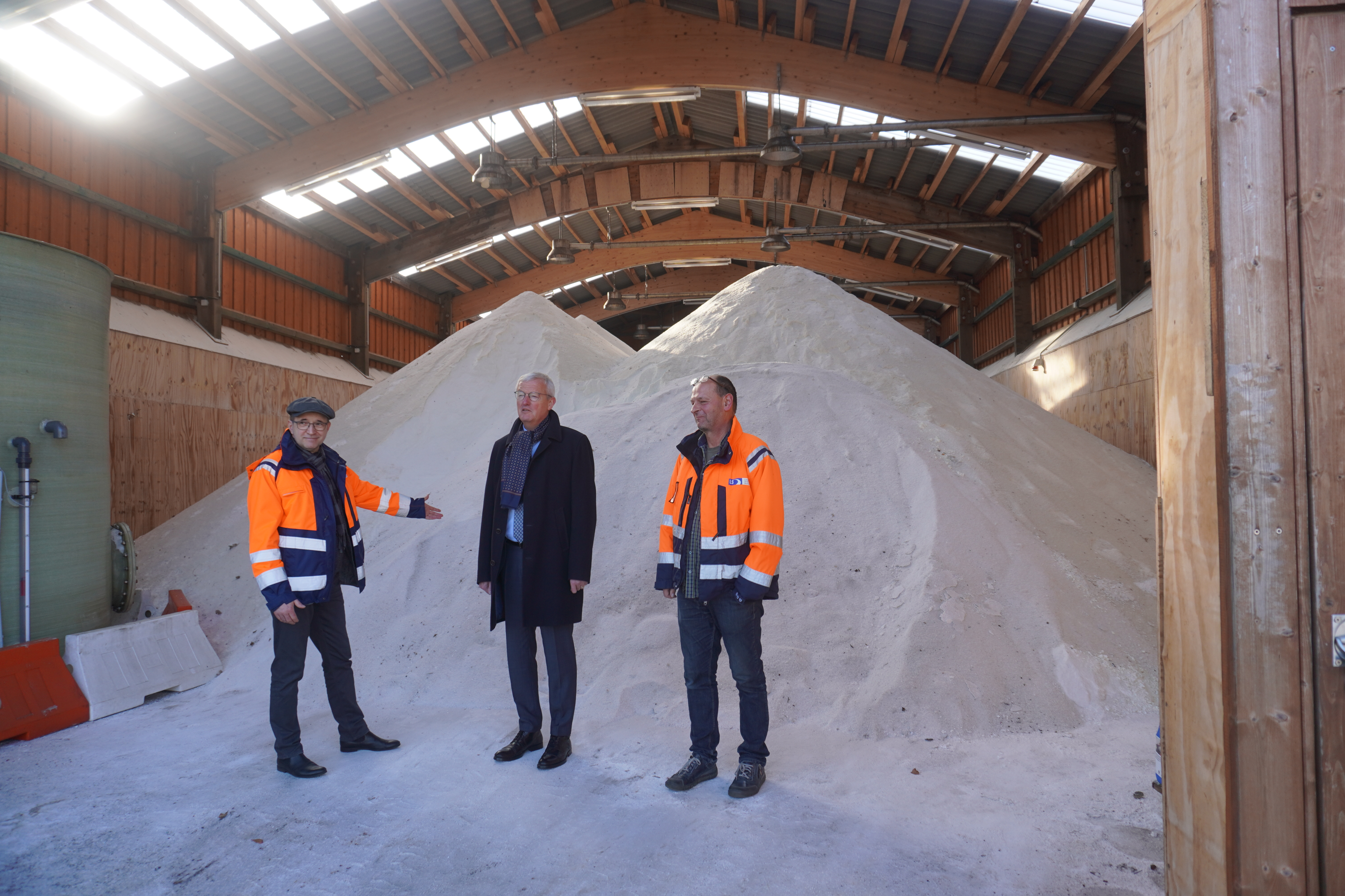 Winterdienst - Minister Guido Beermann besucht die SM Fürstenwalde